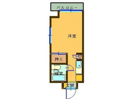 エトワール深谷(1K/4階)の間取り写真