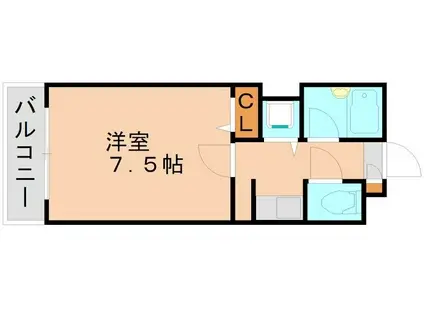 プレデュパルク壱番館(1K/2階)の間取り写真