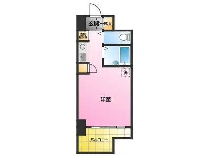 朝日多摩川プラザ(ワンルーム/3階)の間取り写真