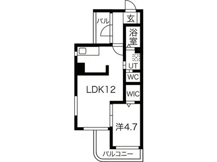 WILL鶴舞(1LDK/2階)の間取り写真
