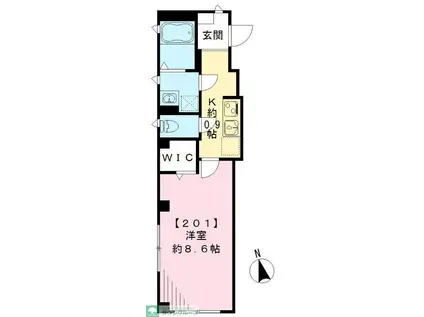 SOLANA SEKIYA ソラーナ セキヤ(1K/3階)の間取り写真