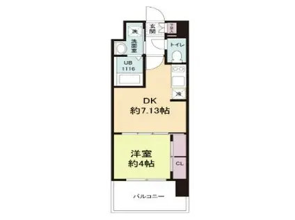 ヴィラ博丈昭和町(1DK/5階)の間取り写真