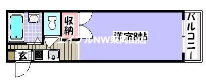 アルフィーネ清水(1K/1階)の間取り写真