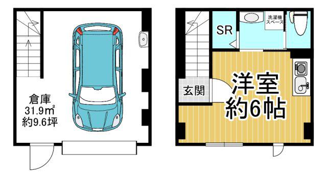 ラフマート今津(ワンルーム/1階)の間取り写真
