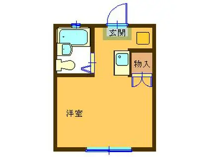 サンアンドパームIKEDA(1K/2階)の間取り写真