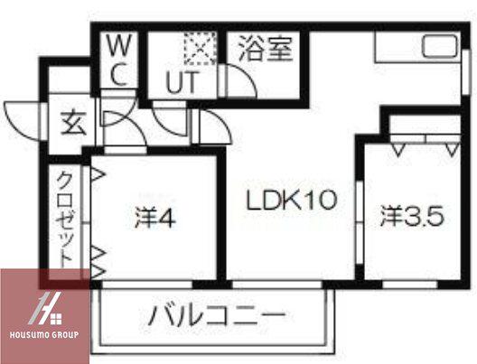 エルパラッツォ京橋(2LDK/2階)の間取り写真