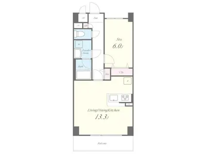 SHOEBILL(1LDK/1階)の間取り写真