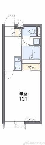レオネクストシオンヒルズ(1K/2階)の間取り写真