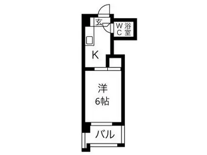 第5七福ビル(1K/5階)の間取り写真