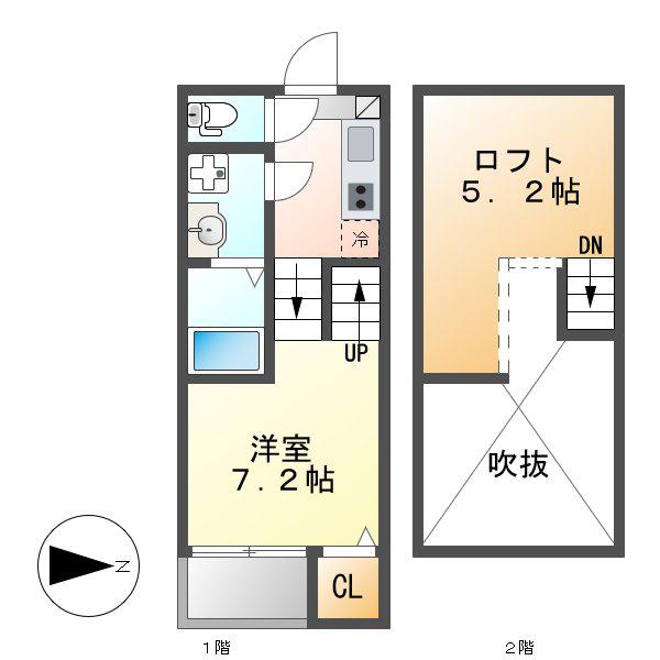 MAKANARM(1K/1階)の間取り写真