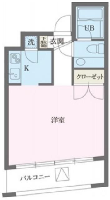 パークフロント西新宿(ワンルーム/8階)の間取り写真
