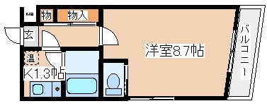 ときわ神田ハイツ(1K/2階)の間取り写真