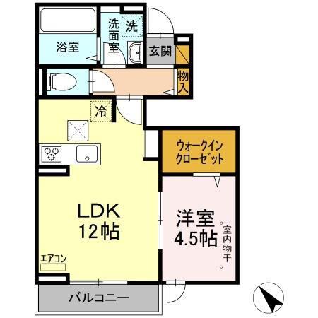 ルーチェ(1LDK/1階)の間取り写真