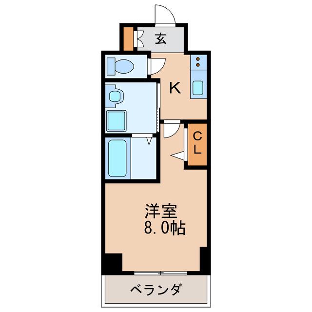 プレミアム大須(1K/11階)の間取り写真