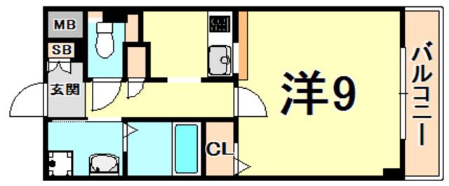 エトール10(1K/7階)の間取り写真