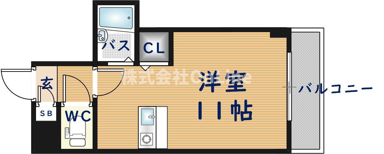 ハイグレース長田(ワンルーム/5階)の間取り写真