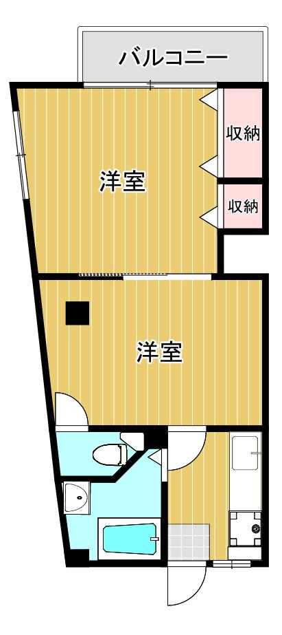 マンション美和(1LDK/3階)の間取り写真