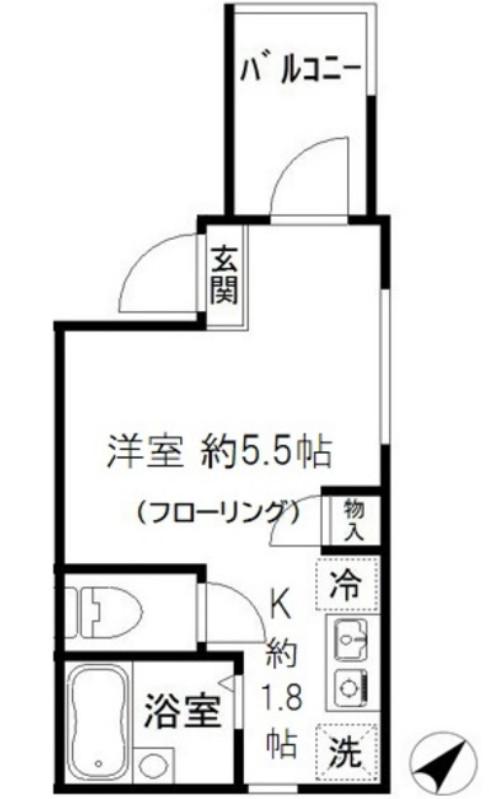 MELDIA梅田(1K/3階)の間取り写真