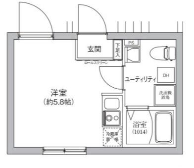 ベルシードステアー亀戸(ワンルーム/5階)の間取り写真
