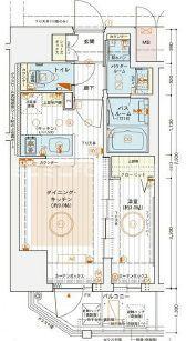 エステムコート堺筋本町(1LDK/12階)の間取り写真