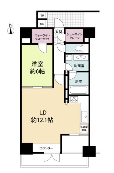 プライムアーバン堺筋本町(1LDK/5階)の間取り写真
