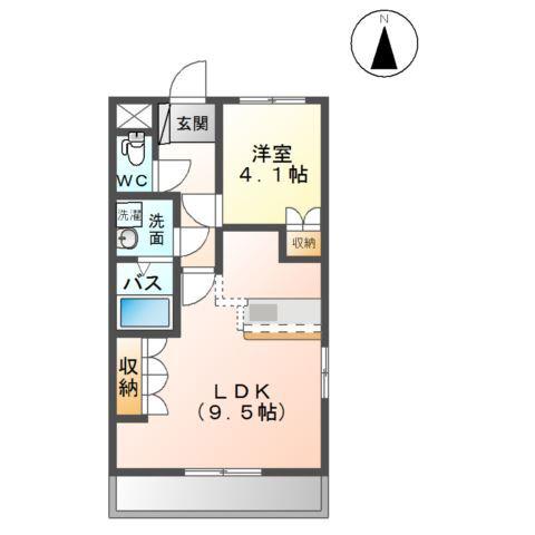 シャルマン(1LDK/1階)の間取り写真