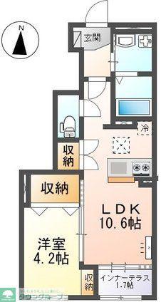 ESPERANZA(1LDK/1階)の間取り写真