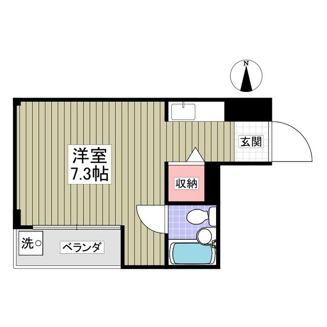 シェソワ赤山(ワンルーム/1階)の間取り写真