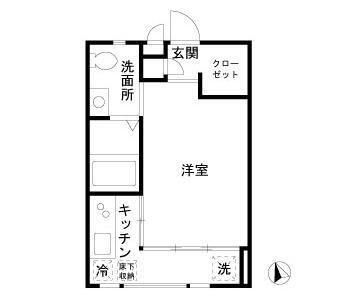 A-STYLE(1K/1階)の間取り写真