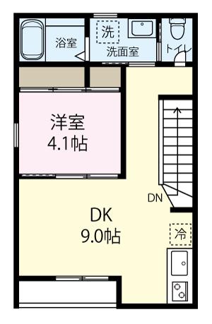 グラーティア(1LDK/1階)の間取り写真