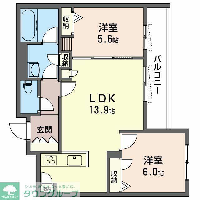AVANCE(2LDK/1階)の間取り写真