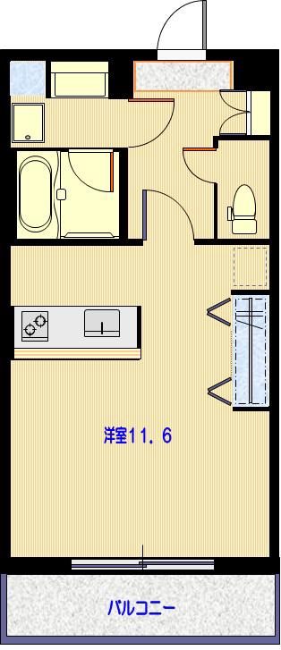 DORIS00(1K/2階)の間取り写真