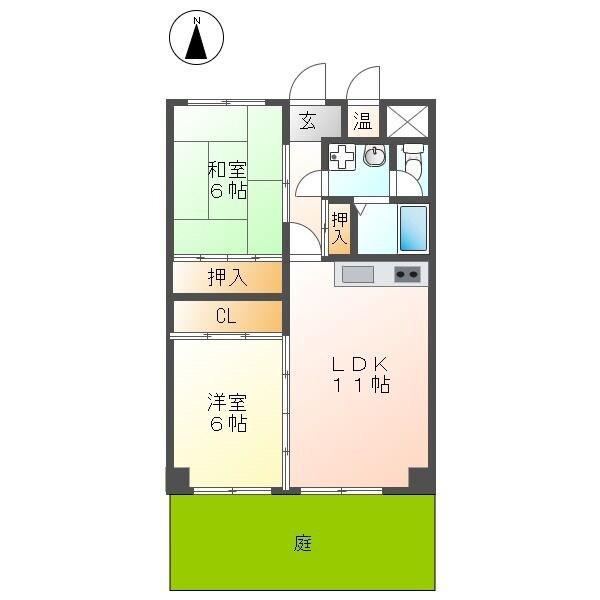 KS FLAT(2LDK/1階)の間取り写真
