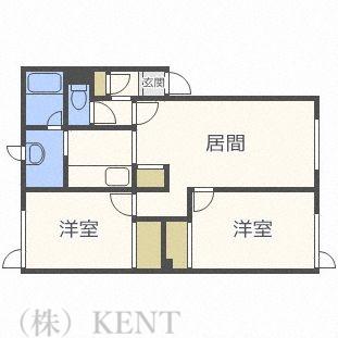 コンフォートイースト(2LDK/2階)の間取り写真