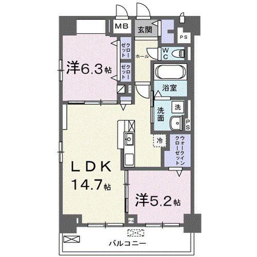 ST.TOKYO(2LDK/3階)の間取り写真