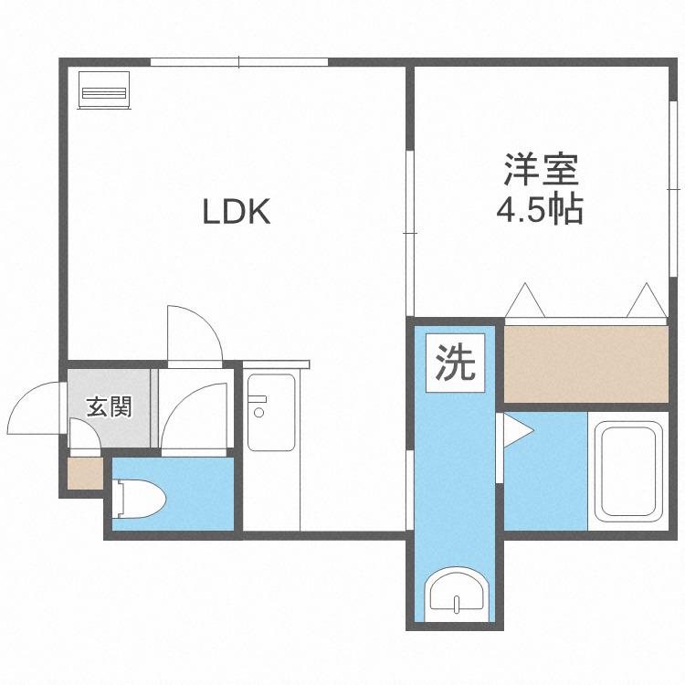 SMANIA(1LDK/3階)の間取り写真