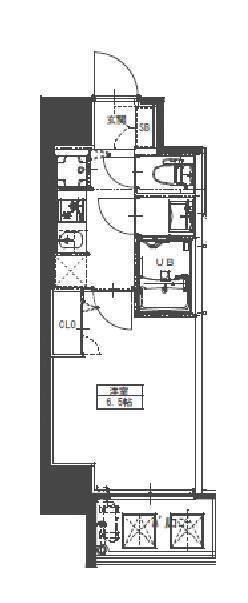 S-RESIDENCE都島ELEGANT(1K/5階)の間取り写真
