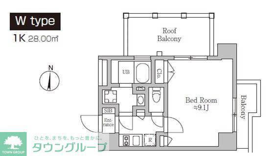 レジディア南品川(1K/5階)の間取り写真