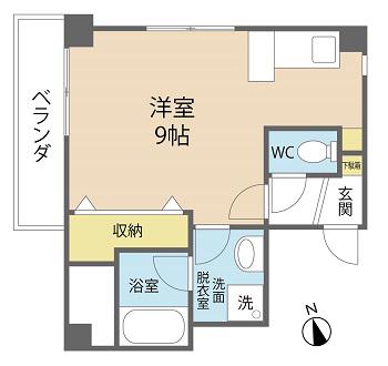 サンフォーレスト(ワンルーム/3階)の間取り写真