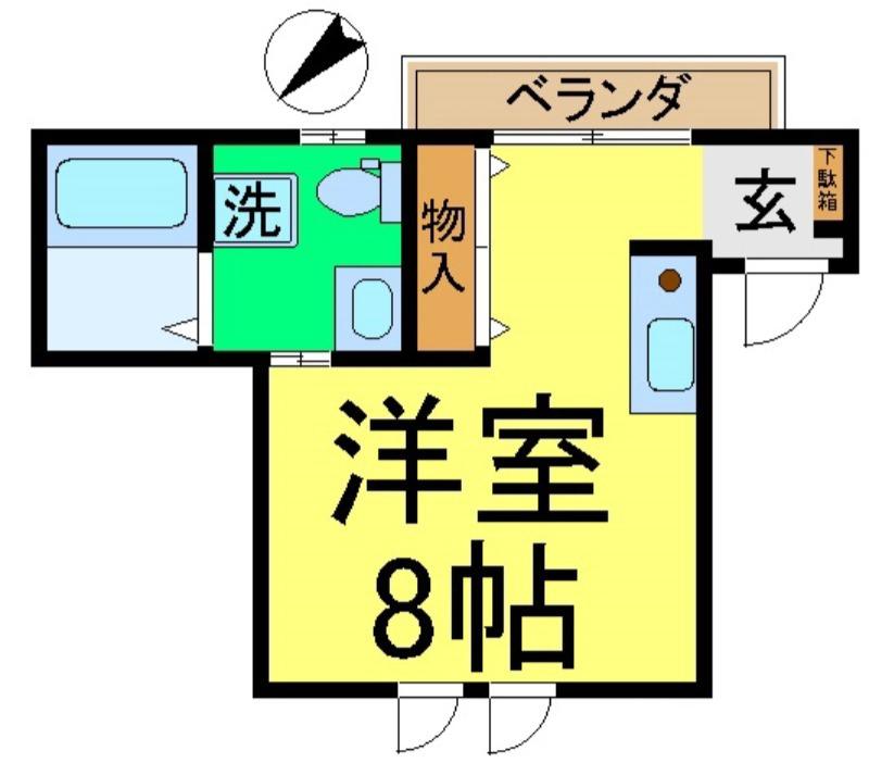 HALELEA(ワンルーム/1階)の間取り写真