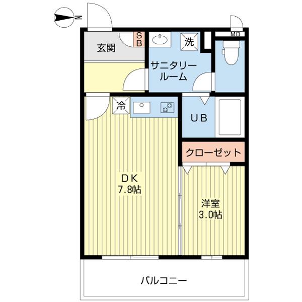 リブリ・アーク(1DK/3階)の間取り写真