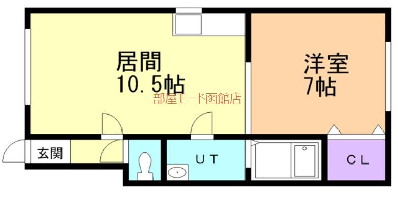 エクレールII(1LDK/4階)の間取り写真