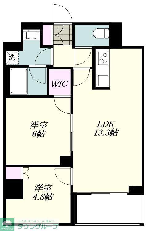 ロイジェント戸越銀座(2LDK/3階)の間取り写真