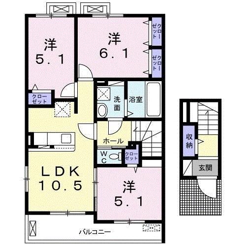 RENNY VILLAGE(3LDK/2階)の間取り写真