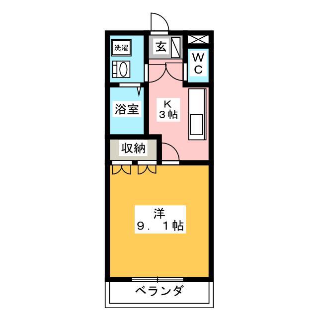 ドルチェ アン ステラ(1K/1階)の間取り写真