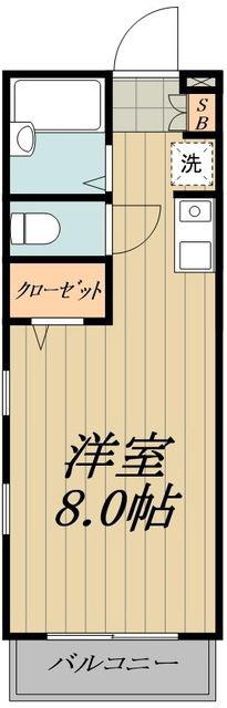 山下ハウス(1K/1階)の間取り写真