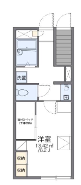 レオパレスプランドール(1K/1階)の間取り写真