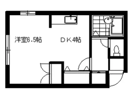 エンドレス三井南6条(1DK/2階)の間取り写真