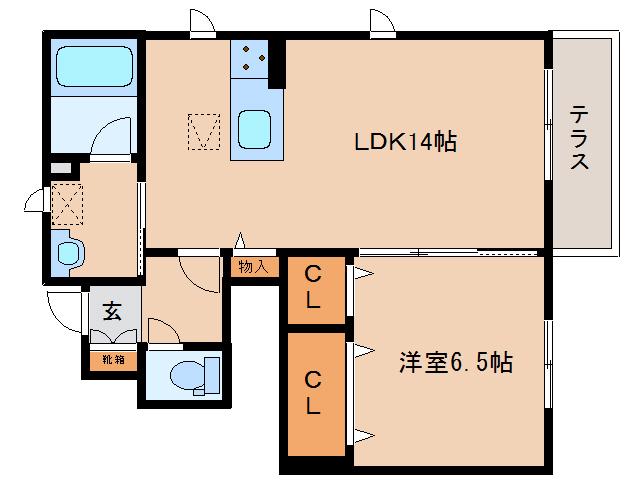 BLOOM STAGE(1LDK/1階)の間取り写真