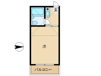 コウナンハイツ(1K/1階)の間取り写真